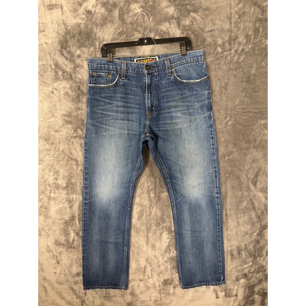 Levis 501 Original Fit Jeans Mens 35x29 Medium Wash Straight Leg Denim